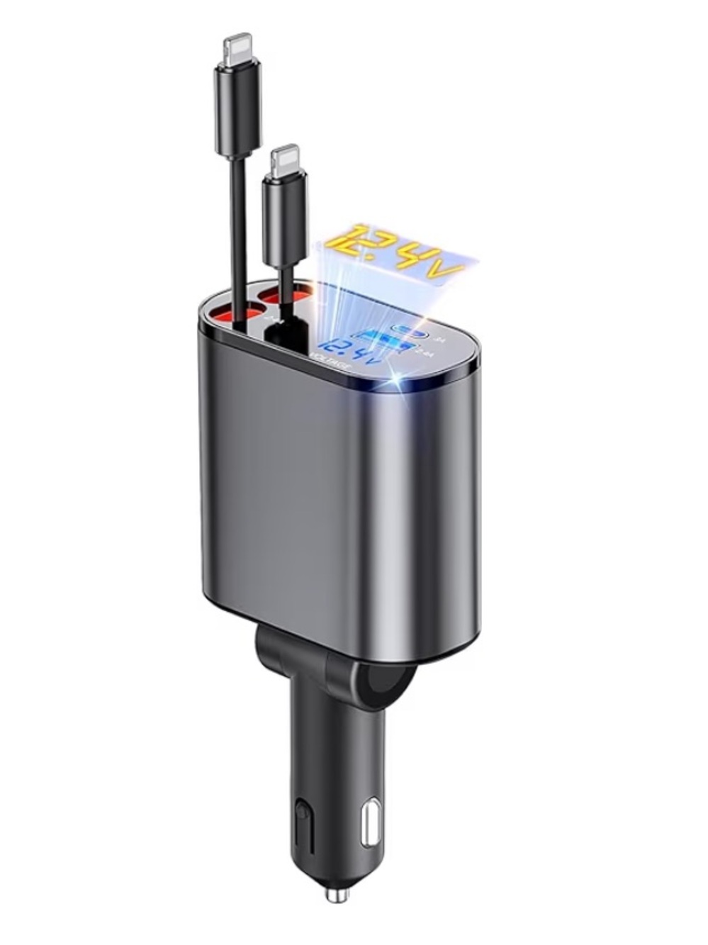 🆕 Super Car Charger, 120W 4 in 1 Super Fast Charge Car Phone Charger 2 Ports